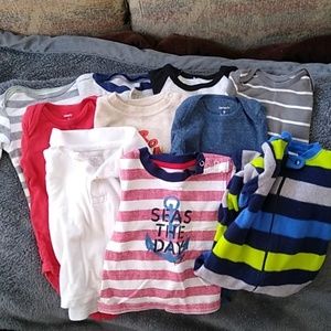 7 long sleeve, 2 short sleeve, 1 PJs